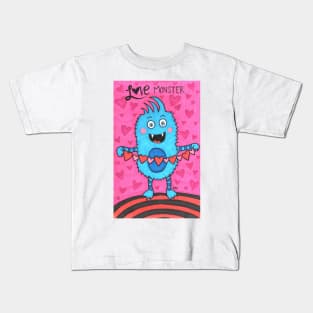 Cute Love Monster Kids T-Shirt